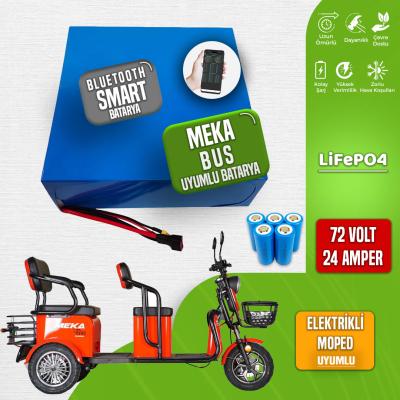 Meka Bus Moped 72 Volt 24 Amper LiFePO4 Smart Batarya