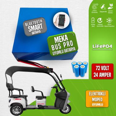 Meka Bus Pro Moped 72 Volt 24 Amper LiFePO4 Smart Batarya