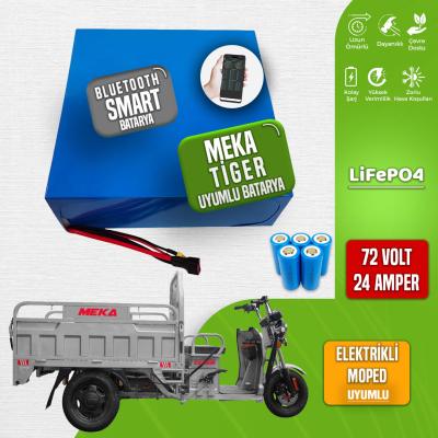 Meka Tiger Moped 72 Volt 24 Amper LiFePO4 Smart Batarya