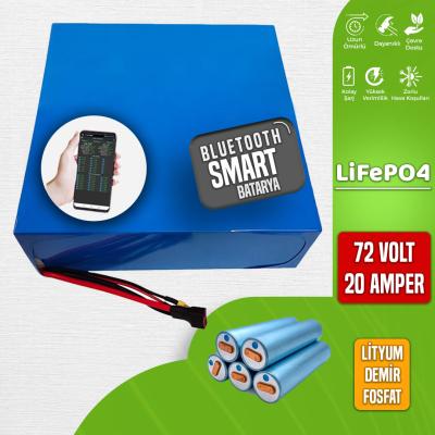 72 Volt 20 Amper Smart Bluetooth Özellikli LiFePO4 Batarya