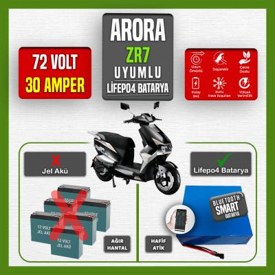 Arora ZR7 72 Volt 30 Amper Smart Bluetooth Özellikli LiFePO4 Batarya
