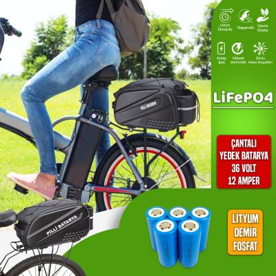 Çantalı 36 Volt 12 Ah LiFePO4 Yedek Batarya