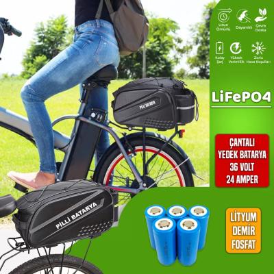 Çantalı 36 Volt 24 Ah LiFePO4 Yedek Batarya
