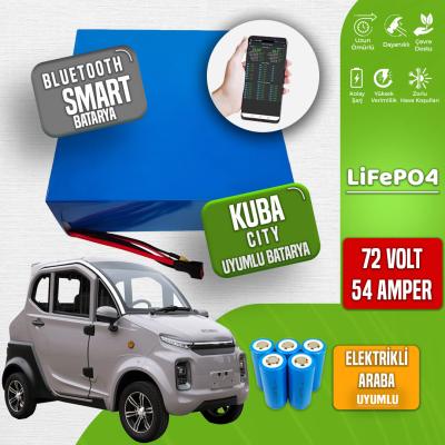 Kuba City LiFePO4 Batarya 72 Volt 54 Ah Smart Bluetooth Özelikli