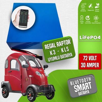 Regal Raptor K3-KLS LiFePO4 Batarya 72 Volt 30 Ah Smart Bluetooth Özellikli