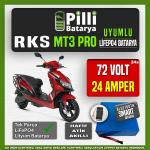 RKS MT3 PRO 72V 24Ah LiFePO4 Lityum Akü – Smart Bluetooth Özellikli Batarya