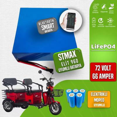 Stmax Elit 960 Moped 72 Volt 66 Amper LiFePO4 Smart Batarya
