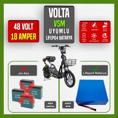 Volta VSM LiFePO4 Batarya 48 Volt 18 Ah