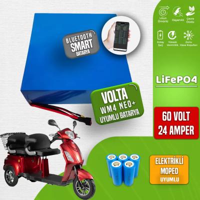 Volta WM4 Neo+ 60 Volt 24 Ah LiFePO4 Smart Bluetooth Batarya
