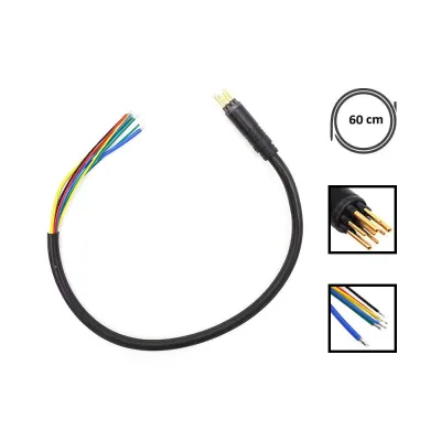 Pilli Batarya Motor Kablosu Su Geçirmez 60cm