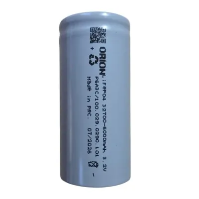 Pilli Batarya Orion 6000 mAh IFR32700 3.2 Volt (3.2V) LiFePO4 Pil 3C 18A Gri