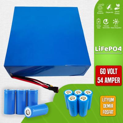 Pilli Batarya | 60 Volt 54 Amper LiFePO4 Batarya 60V - 54Ah