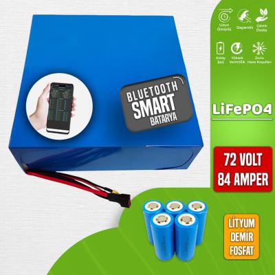 72 Volt 84 Amper Smart Bluetooh LiFePO4 Batarya