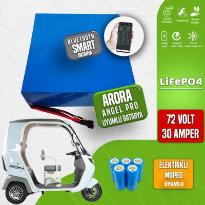 Pilli Batarya Arora Angel Pro LiFePO4 Akü 72V 30Ah — JK Jikong Smart Bluetooth Lityum Batarya