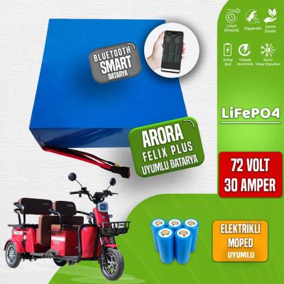 Pilli Batarya Arora Felix Plus 72V 30 Ah LiFePO4 Smart Batarya