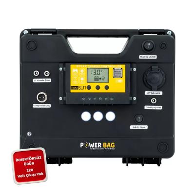 Pilli Batarya Bag-150S Taşınabilir Solar Güç İstasyonu Siyah