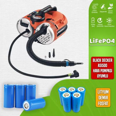 Pilli Batarya | Black Decker ASI500 Hava Pompası LifePO4 Bataryası