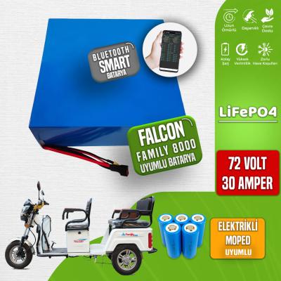 Pilli Batarya 72V 30Ah LiFePO4 Lityum Akü — E Uyumlu, JK Jikong Smart Bluetooth BMS