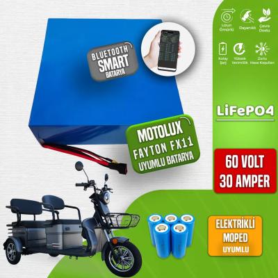 Pilli Batarya Motolux Fayton FX11 LiFePO4 Akü 60V 30Ah — JK Jikong Smart Bluetooth Lityum Batarya