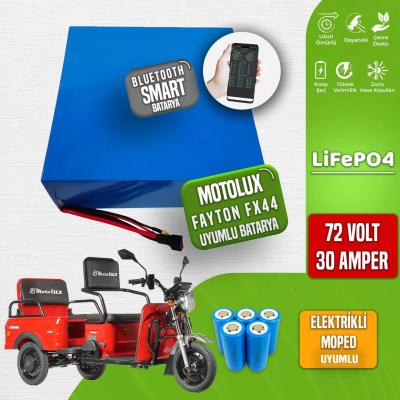 Pilli Batarya Motolux Fayton FX44 LiFePO4 Akü 72V 30Ah — JK Jikong Smart Bluetooth Lityum Batarya