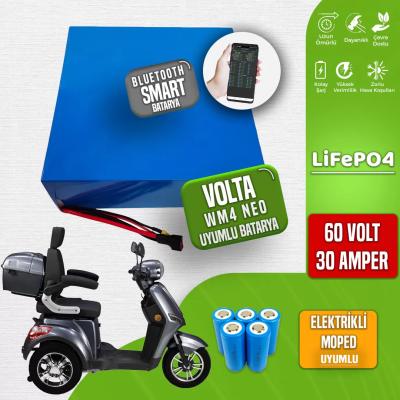 Pilli Batarya Volta WM4 Neo LiFePO4 Akü 60V 30Ah — JK Jikong Smart Bluetooth Lityum Batarya